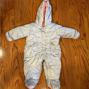 London Fog Silver Hooded Kids Jacket